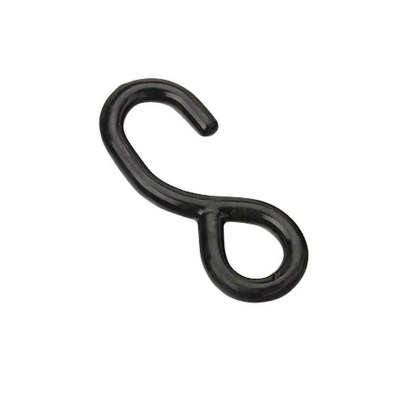 1 inç siyah PVC kaplı s kancası